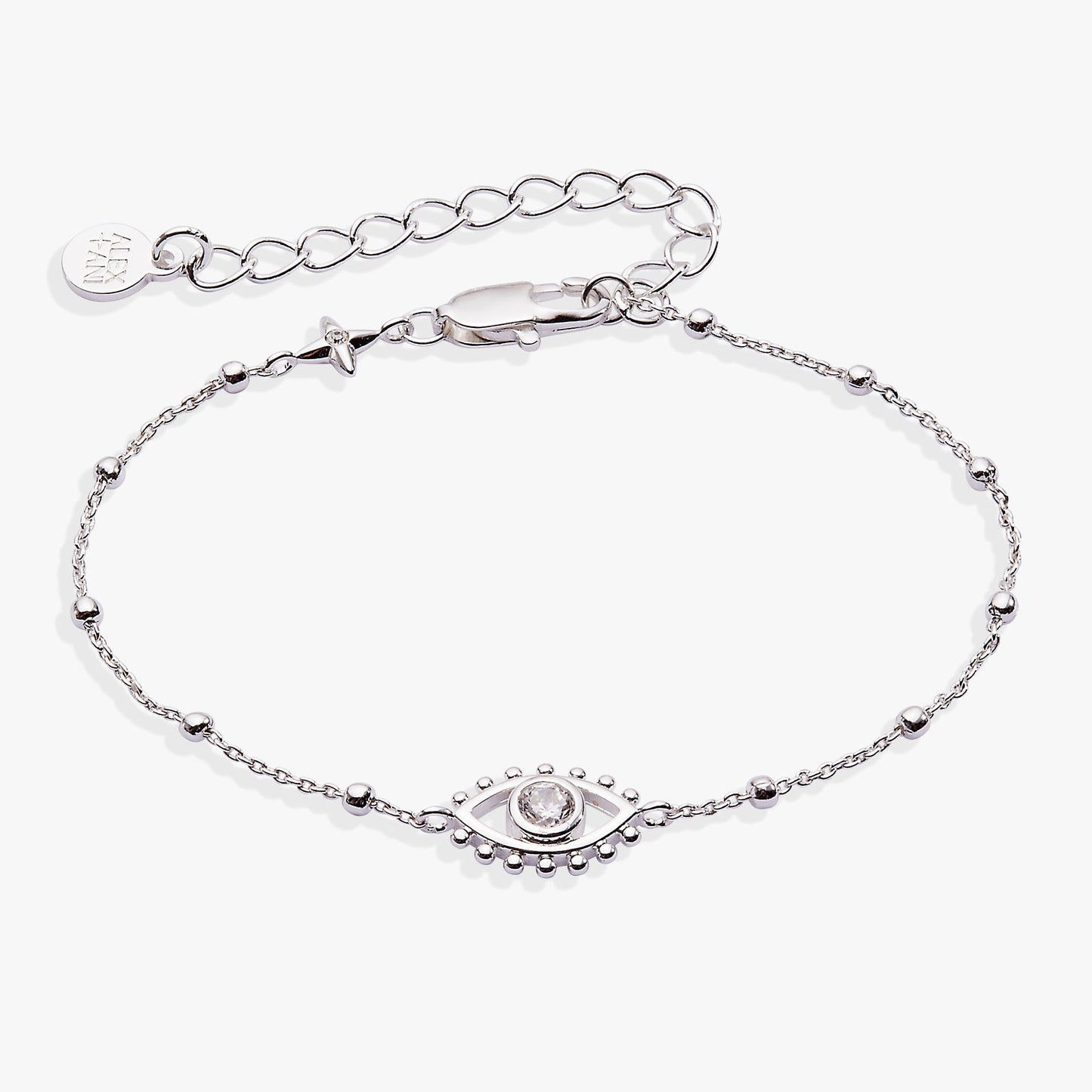 Evil Eye Inline Bracelet Silver
