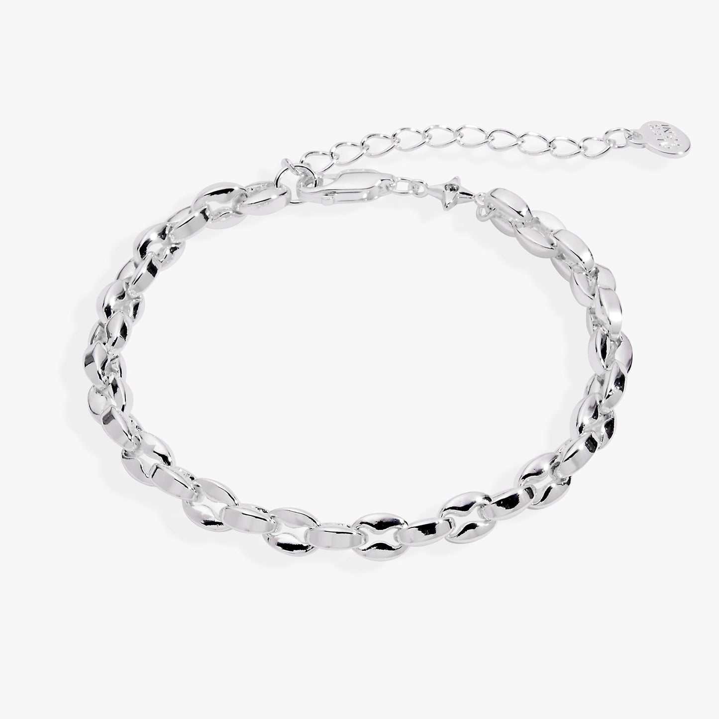 Puffy Chain Bracelet Silver