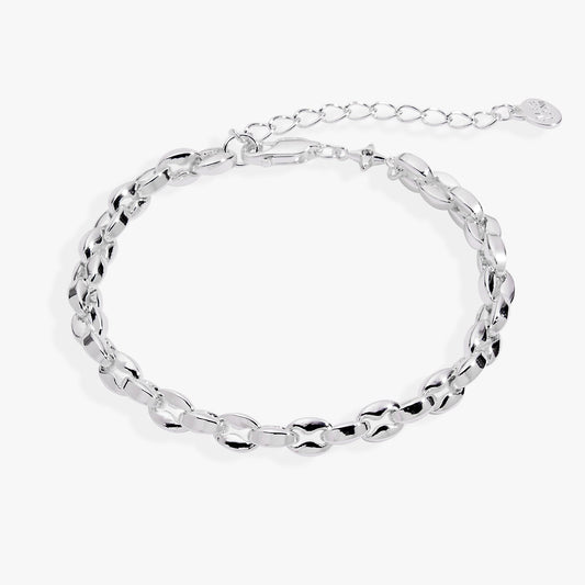 Puffy Chain Bracelet Silver