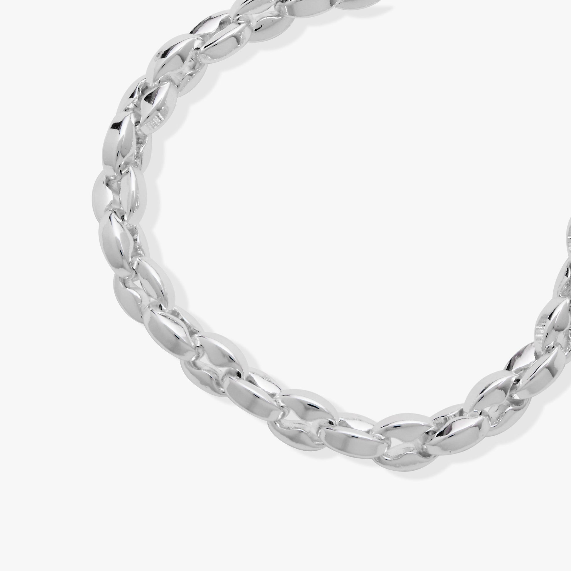 Puffy Chain Bracelet Silver