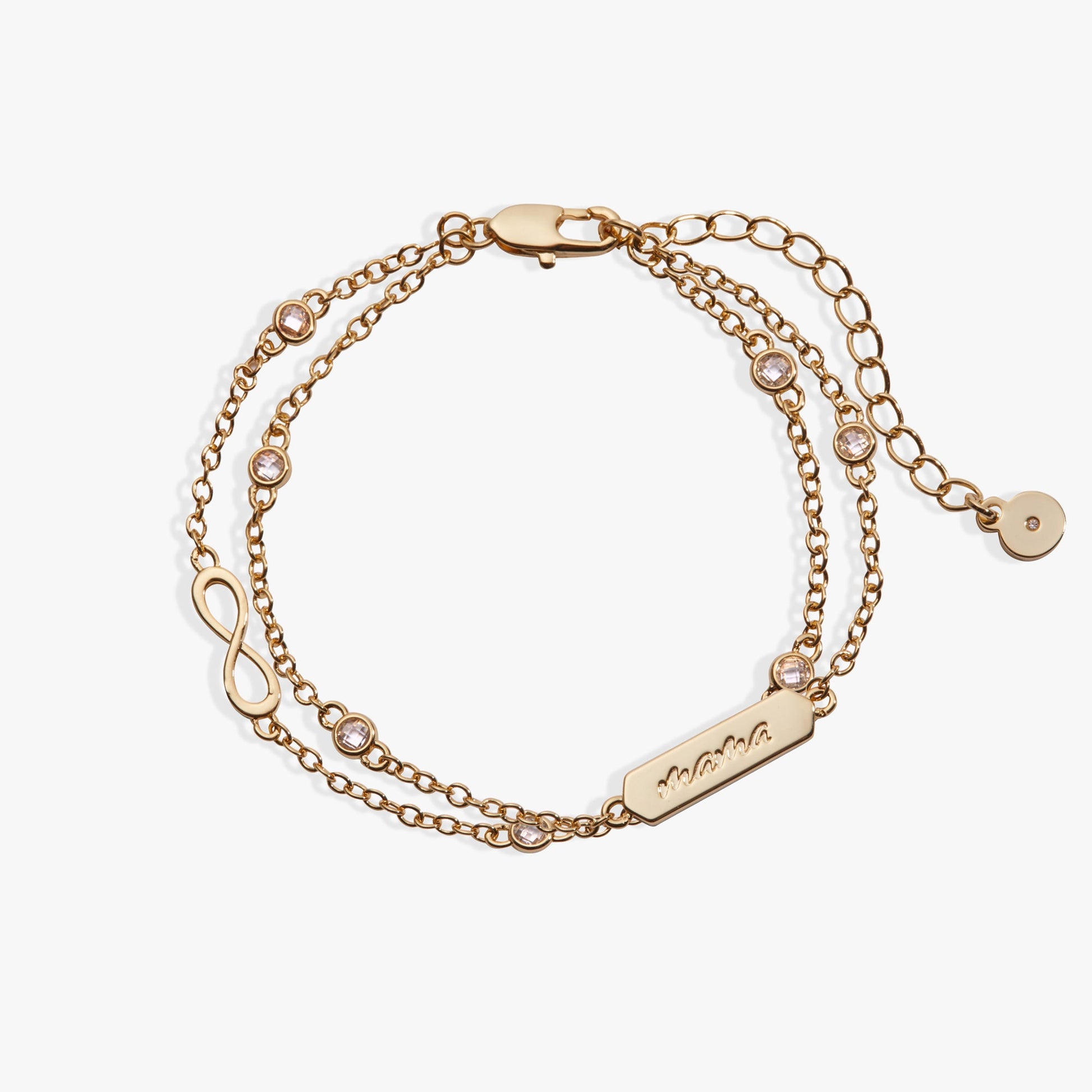 Mama Infinity Adjustable Bracelet Silver