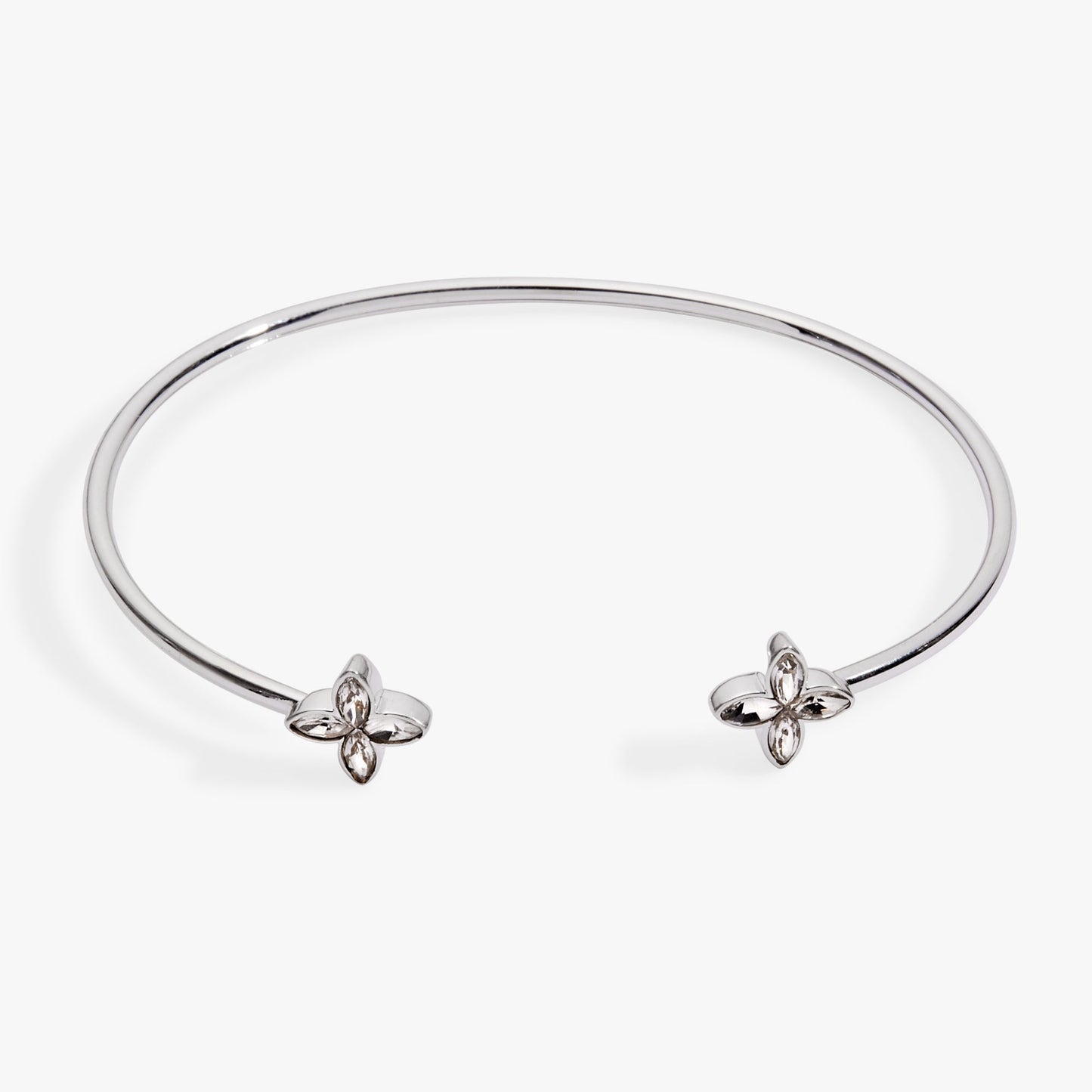 Crystal Logo Star Flex Cuff Silver