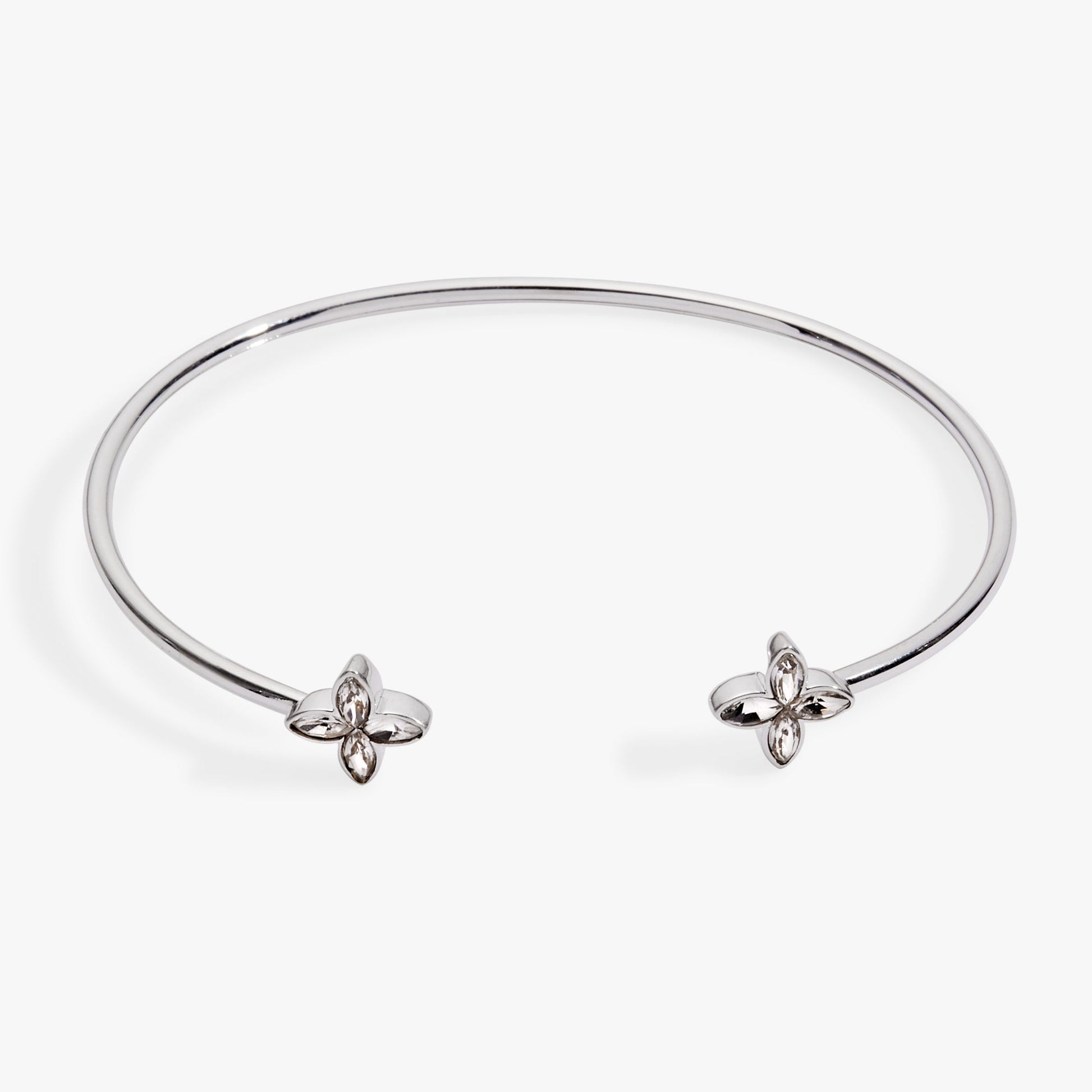 Crystal Logo Star Flex Cuff Silver