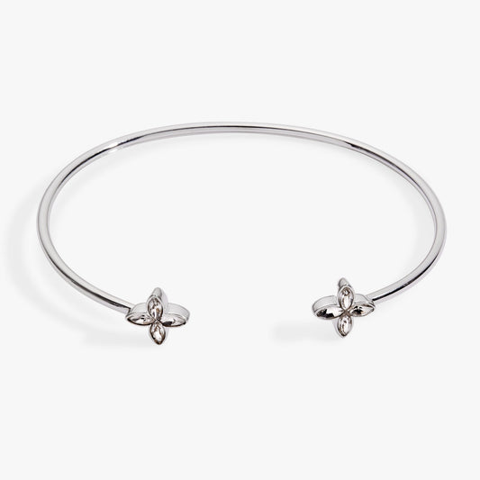 Crystal Logo Star Flex Cuff Silver