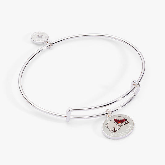 ‘Chill Out’ Charm Bangle Silver