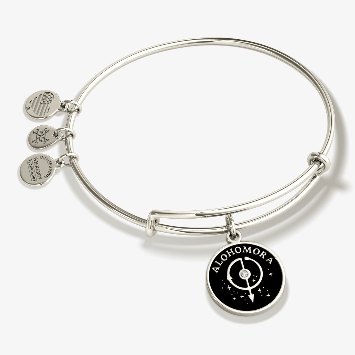 Harry Potter™ 'Alohomora'™ Charm Bangle Bracelet Shiny Silver