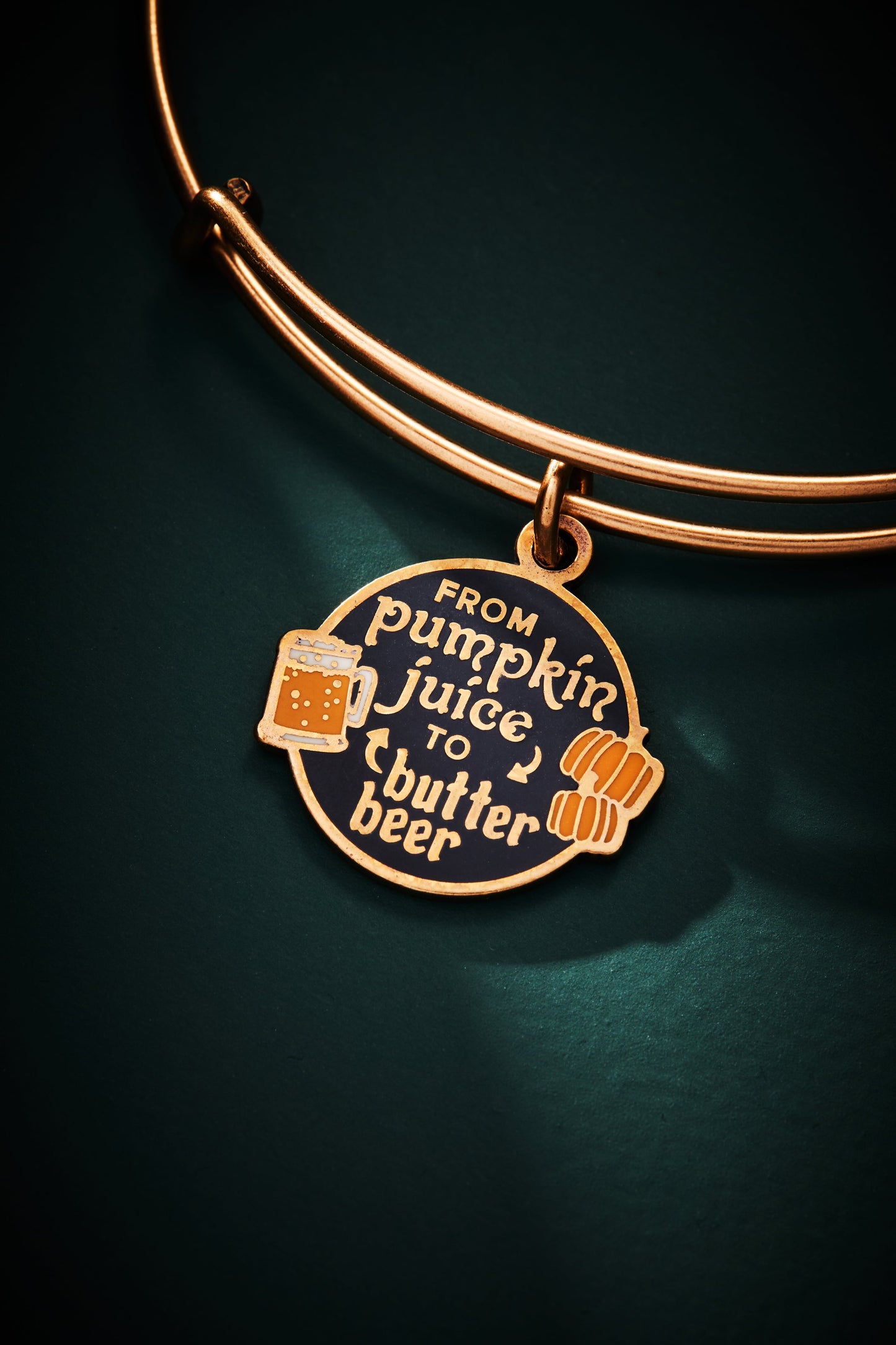 Harry Potter™ 'From Pumpkin Juice to Butter Beer' Charm Bangle Bracelet Rafaelian Gold