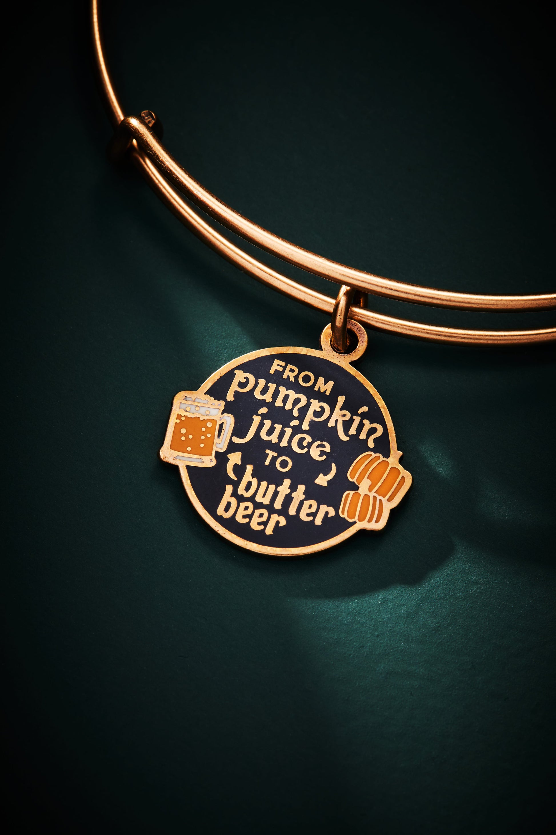 Harry Potter™ 'From Pumpkin Juice to Butter Beer' Charm Bangle Bracelet Rafaelian Gold