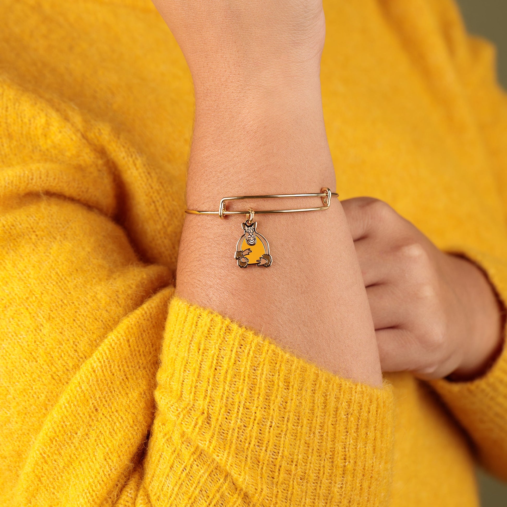 Friends Holiday Armadillo Charm Bangle - Alex and Ani Shiny Gold