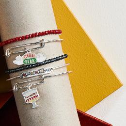 Friends Holiday Armadillo Charm Bangle - Alex and Ani Shiny Gold