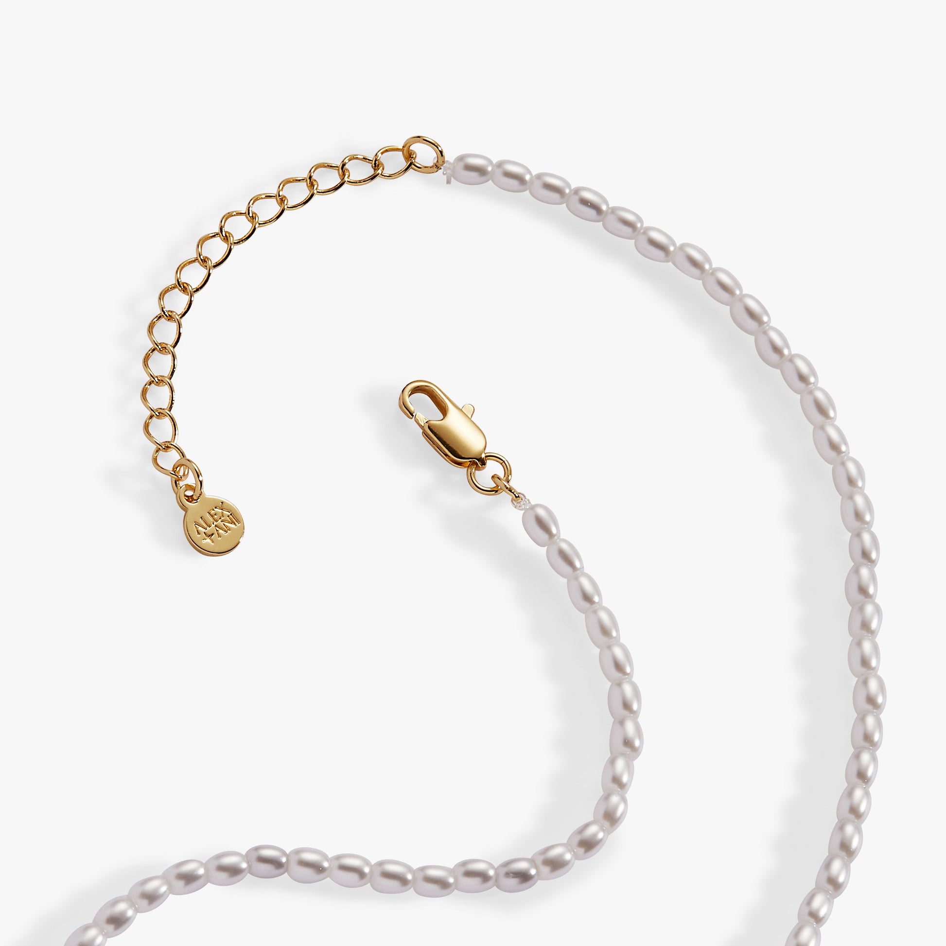 Moonlight Beach Pearl Charm Necklace Gold
