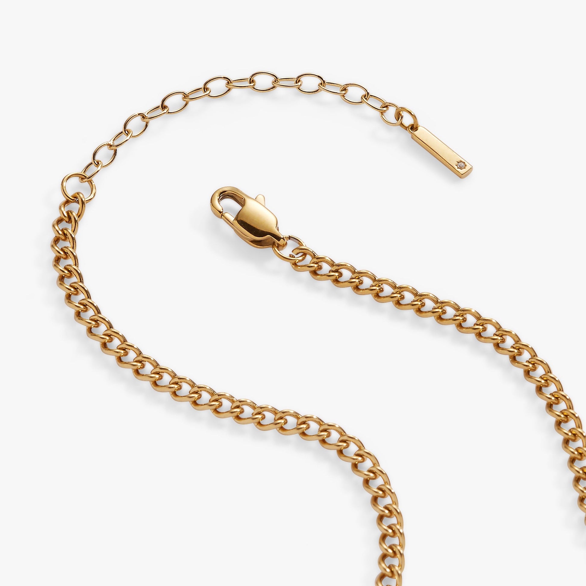 Mama curb chain neck Stainless Steel Gold