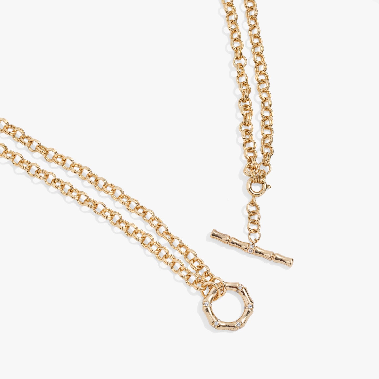 Bamboo Convertible Necklace or Bracelet Silver