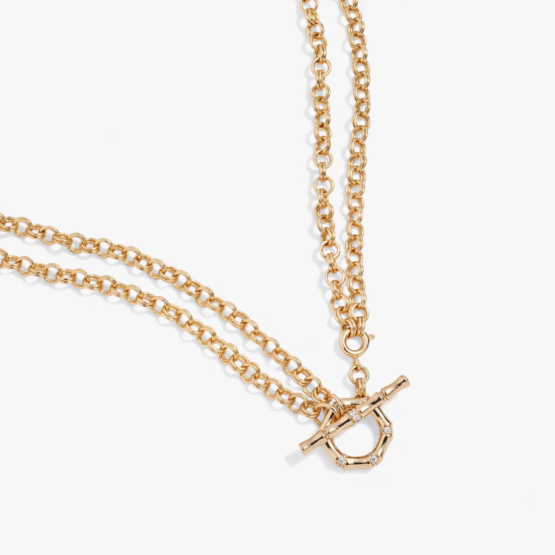 Bamboo Convertible Necklace or Bracelet Silver