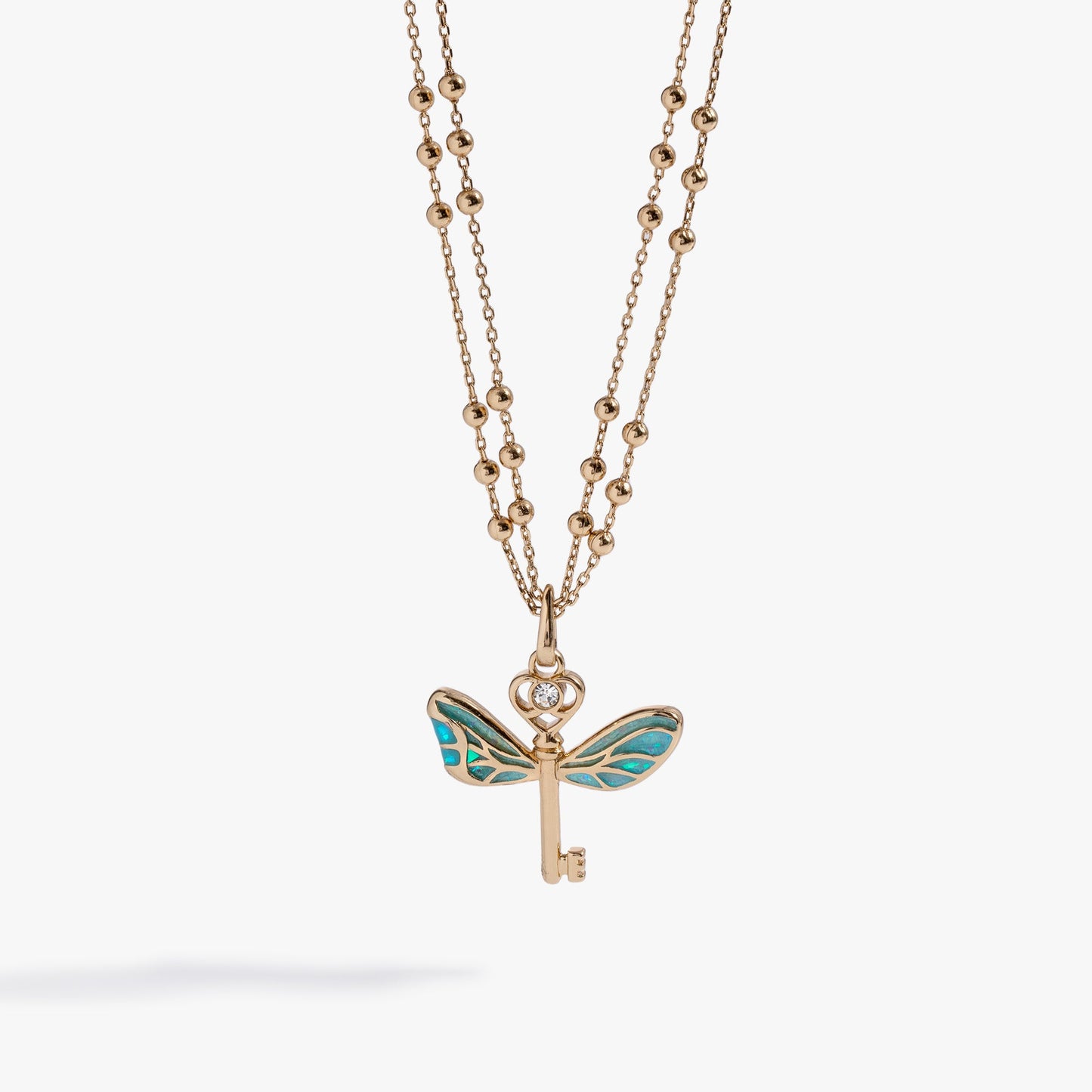 Harry Potter, Flying Keys Adjustable Necklace Gold