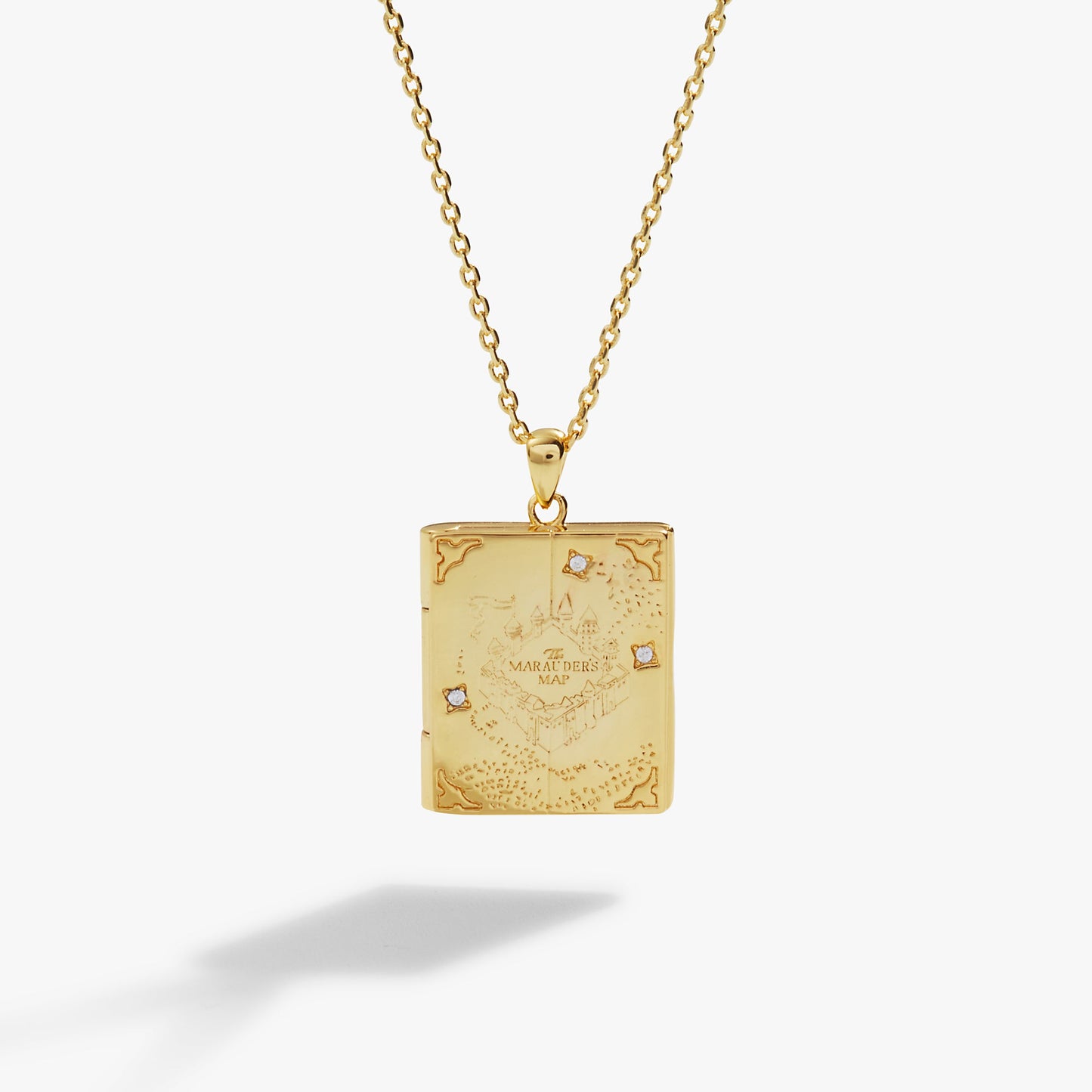Harry Potter™ Mischief Managed Locket Necklace Gold
