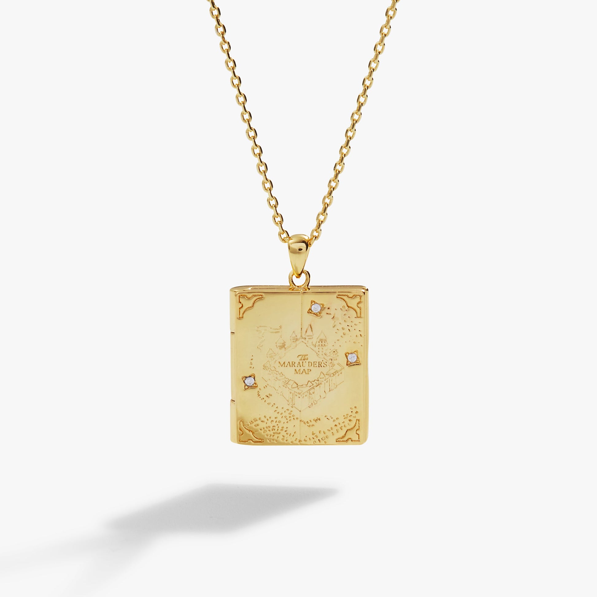 Harry Potter™ Mischief Managed Locket Necklace Gold