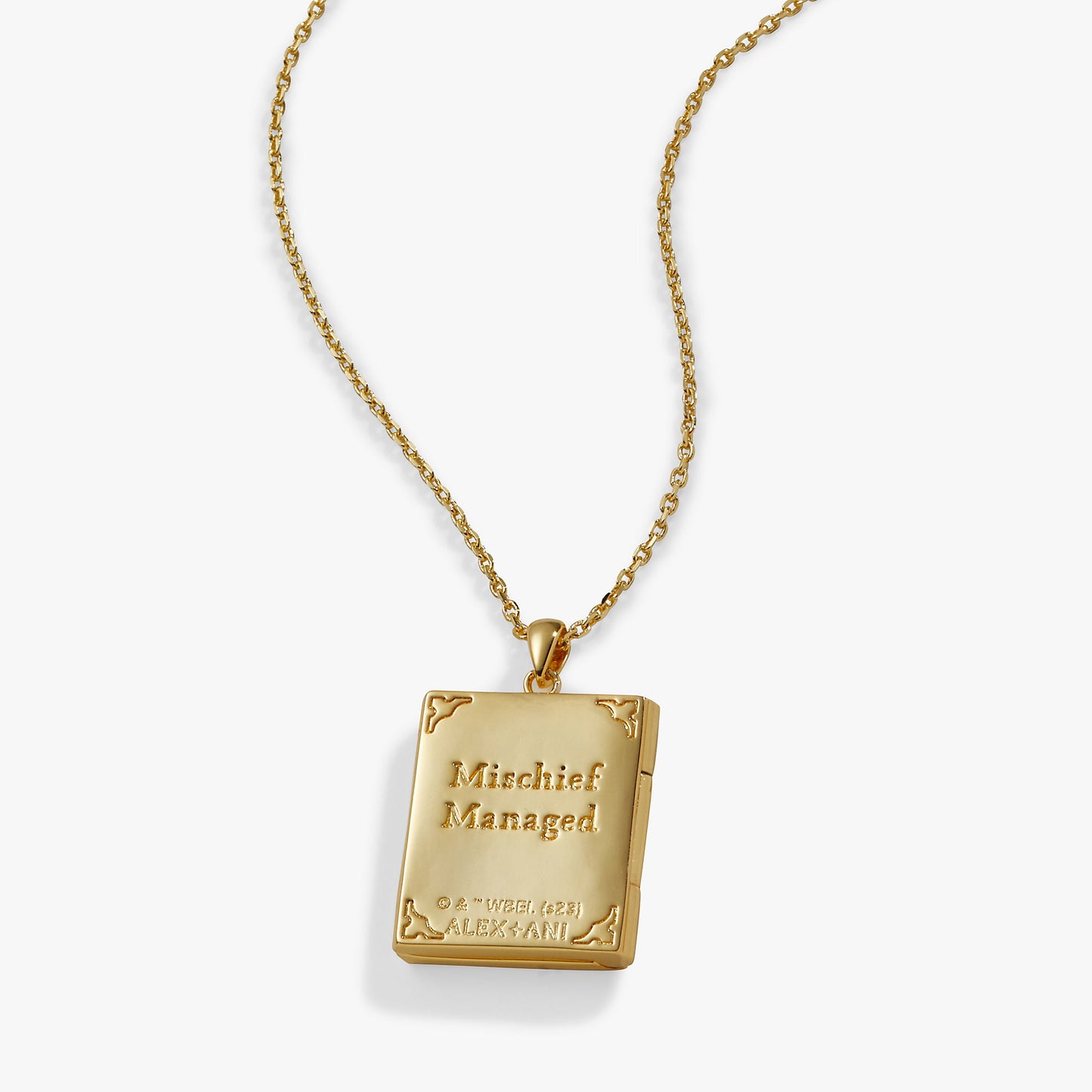 Harry Potter™ Mischief Managed Locket Necklace Gold
