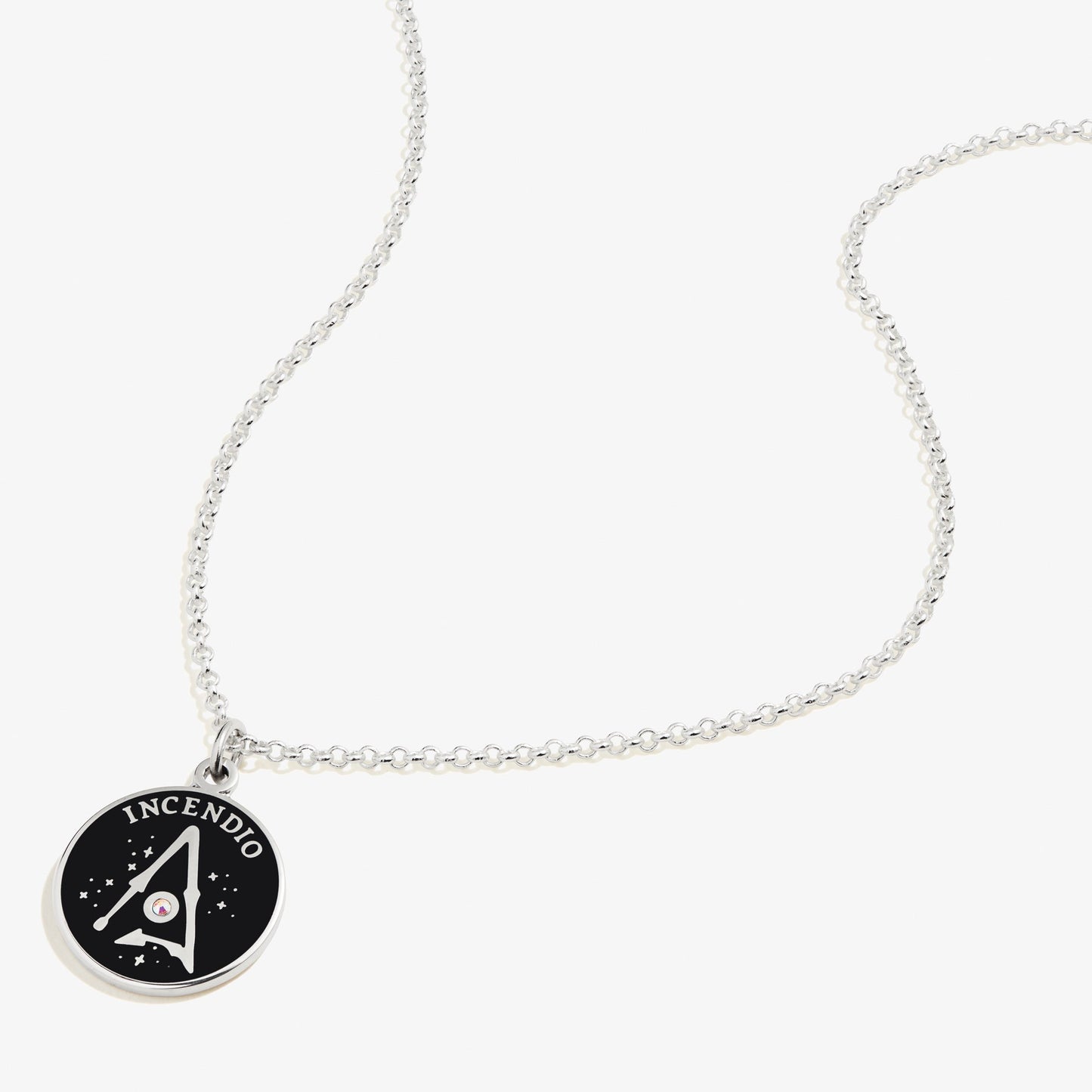 Harry Potter™ 'Incendio' Necklace, Adjustable Shiny Silver