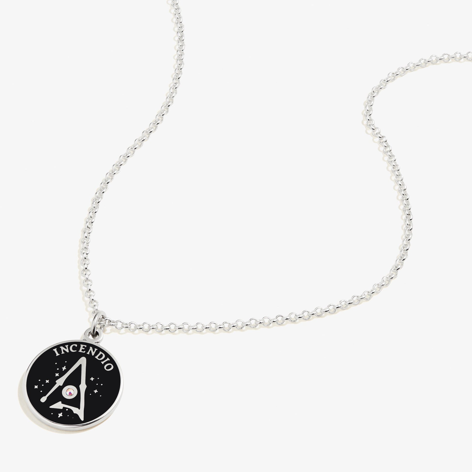 Harry Potter™ 'Incendio' Necklace, Adjustable Shiny Silver