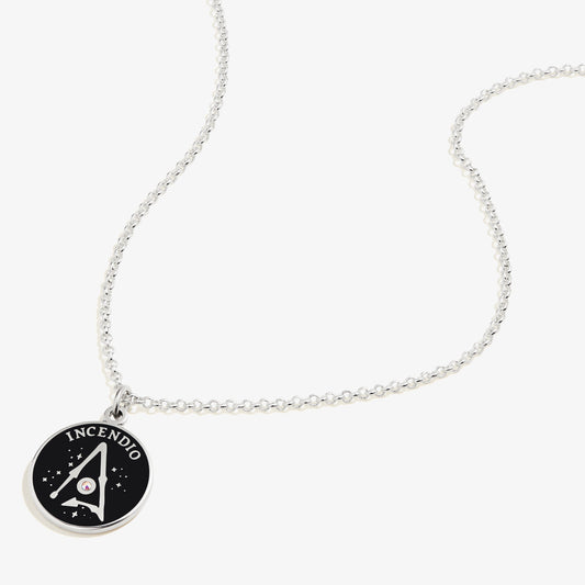 Harry Potter™ 'Incendio' Necklace, Adjustable Shiny Silver