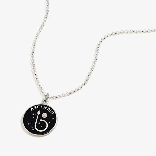 Harry Potter™ 'Ascendio' Necklace, Adjustable Shiny Silver