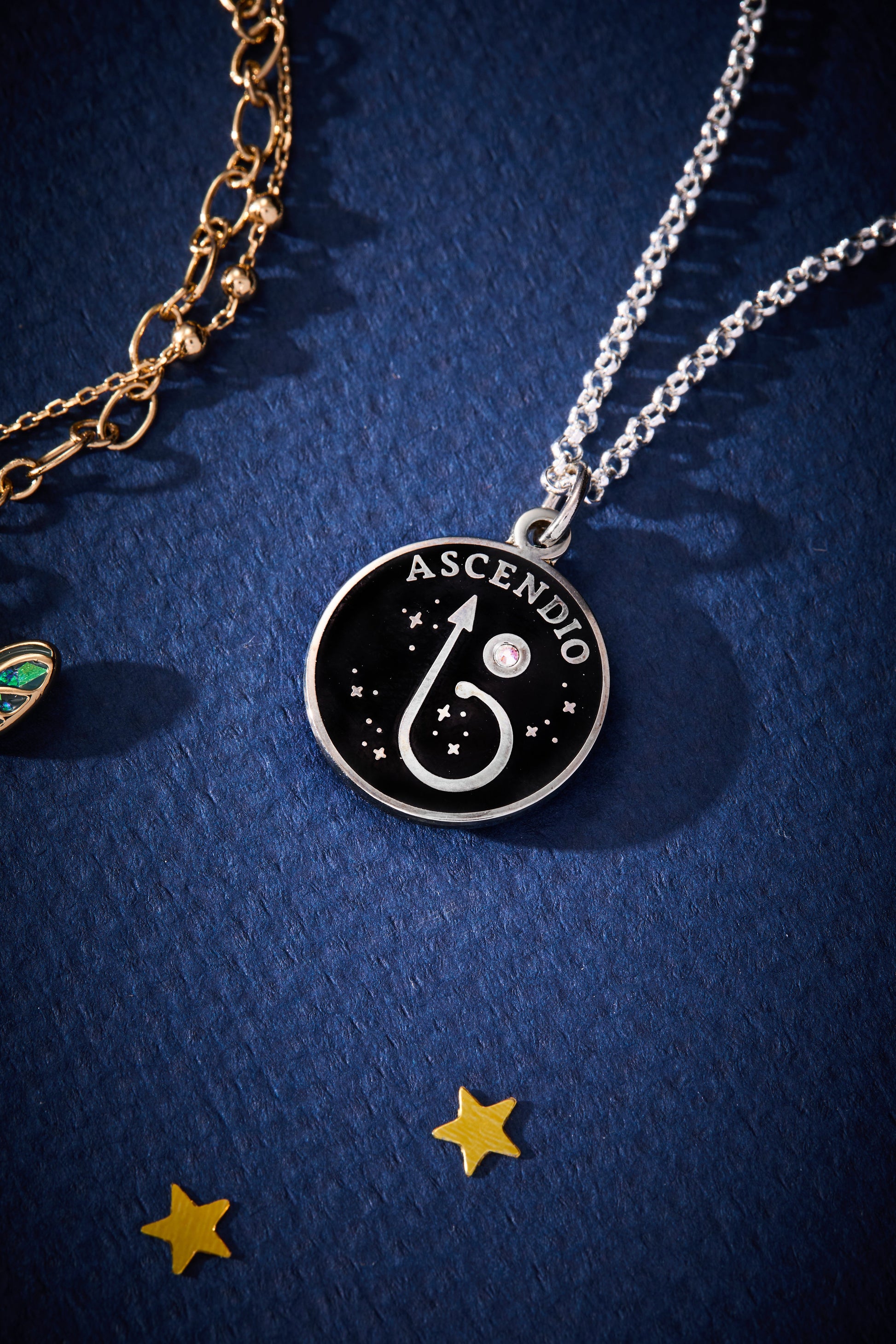 Harry Potter™ 'Ascendio' Necklace, Adjustable Shiny Silver