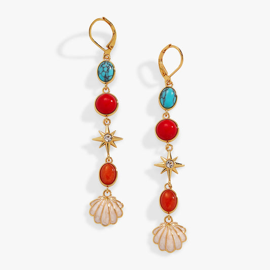 Moonlight Beach Linear Earring Gold