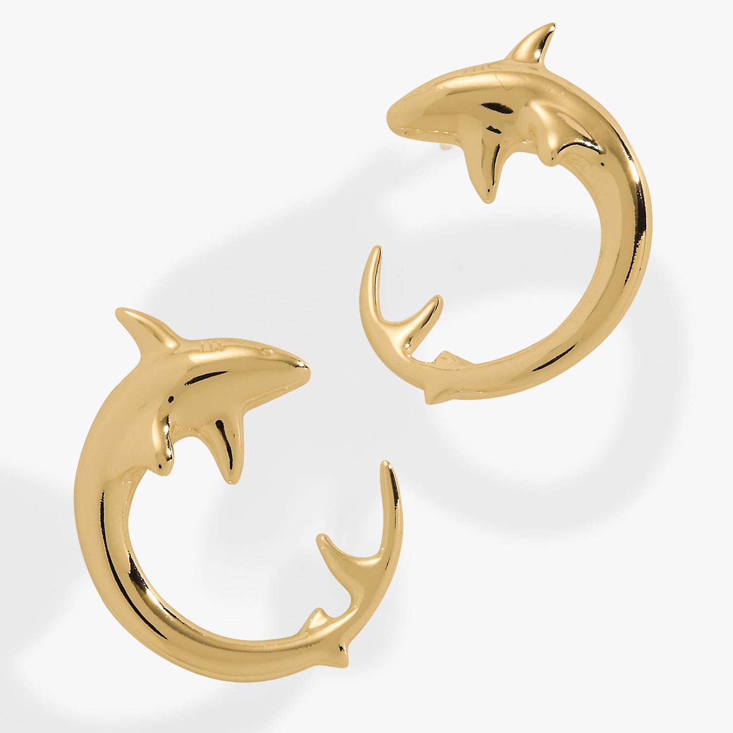 Shark Hoop Earring Silver
