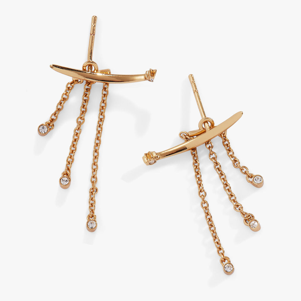 Celestial Shooting Star Ear Jacket Earring Gold