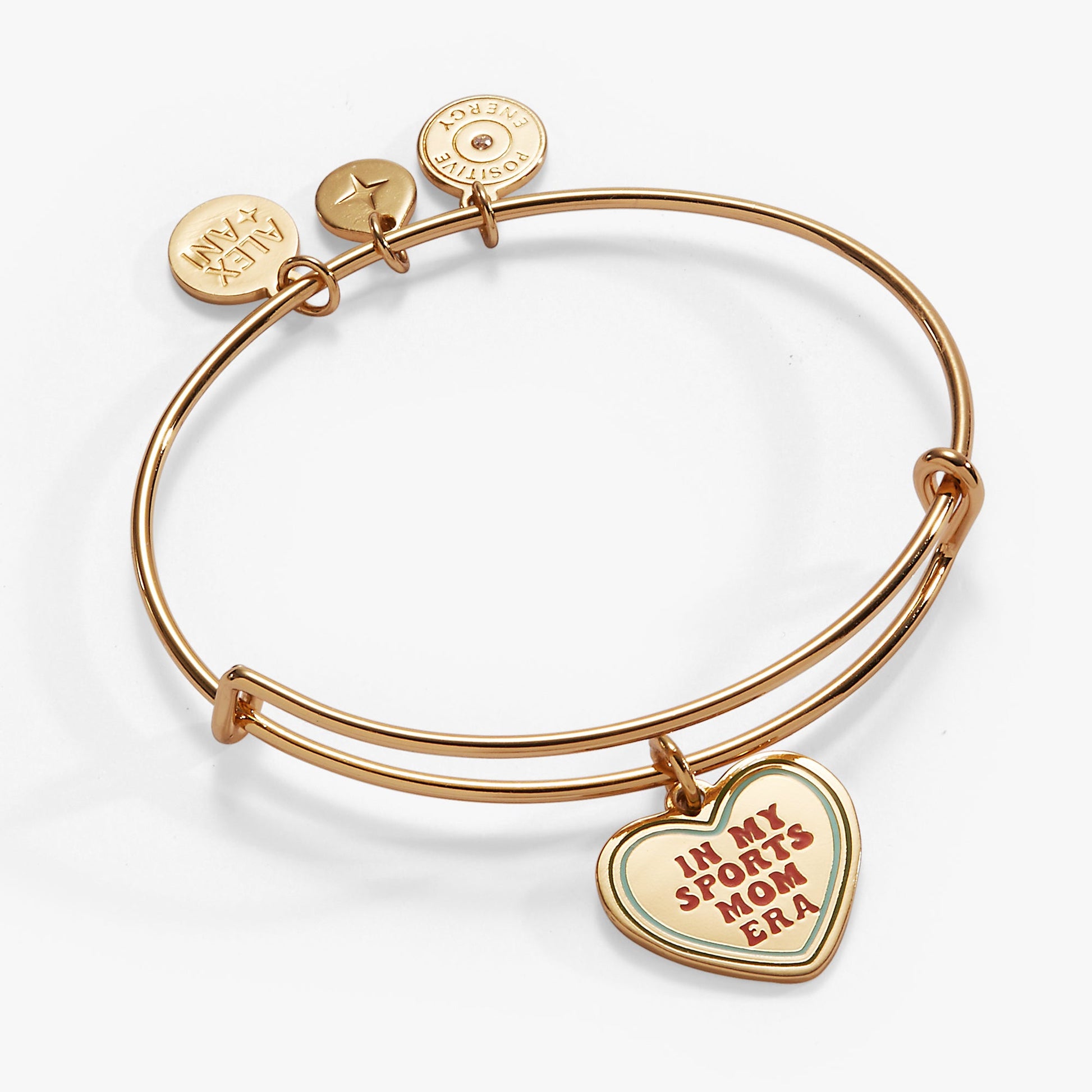 “In My Sports Mom Era” Charm Bangle Gold