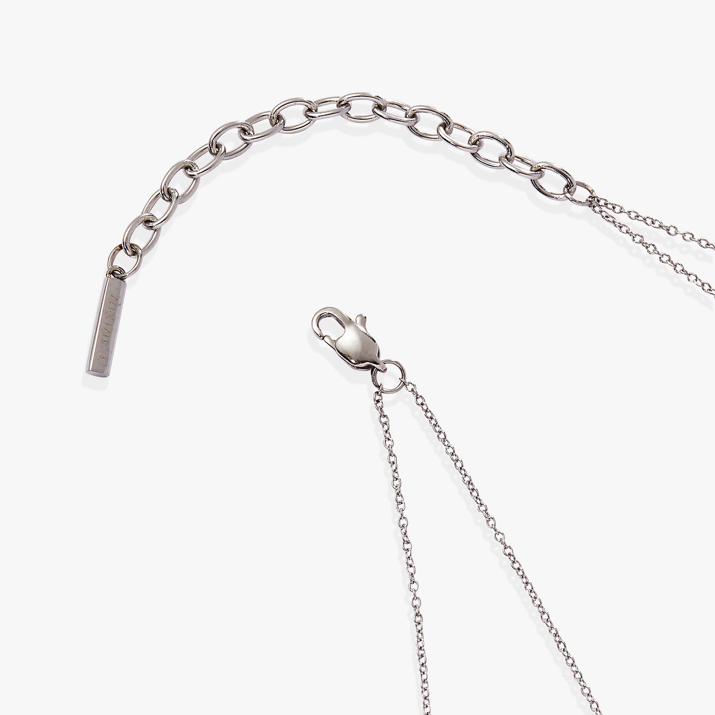 Double-Layer Crystal Necklace Stainless Steel Gold