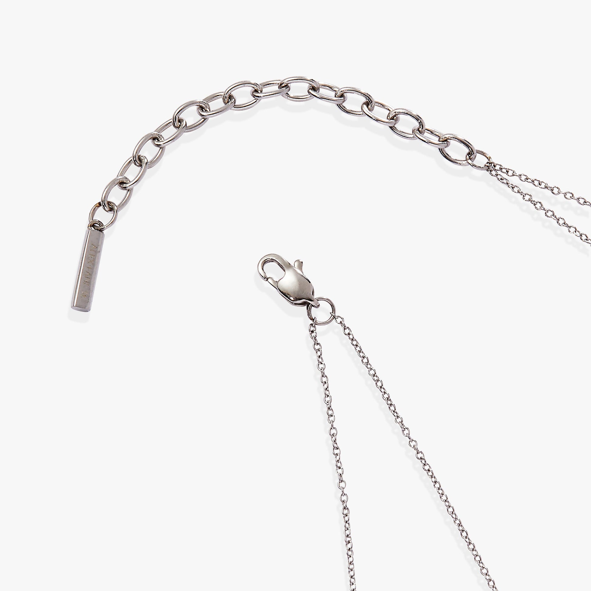 Double-Layer Crystal Necklace Stainless Steel Gold