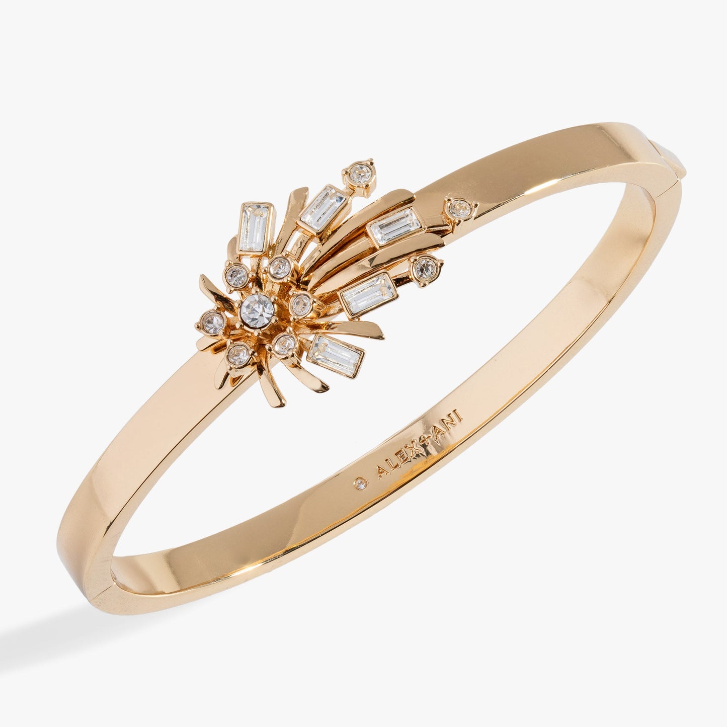 Festive Sparkle Hinge Bangle Gold