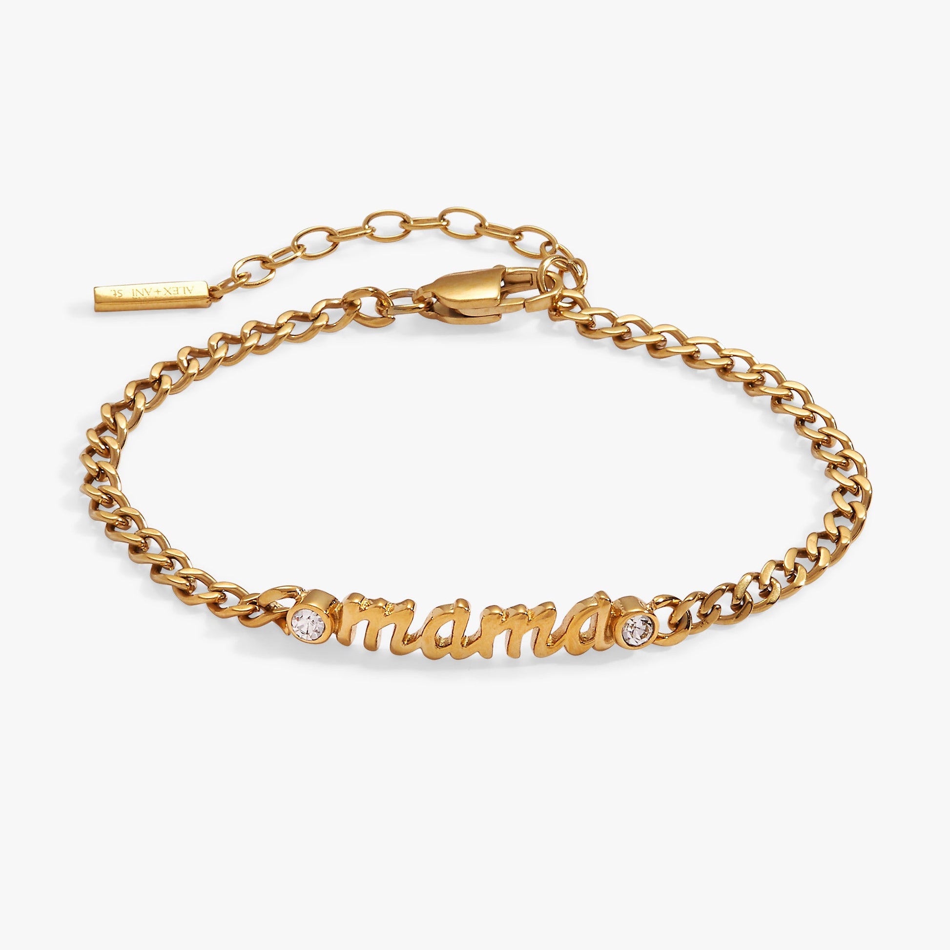 Mama Curb Chain Bracelet Stainless Steel Gold