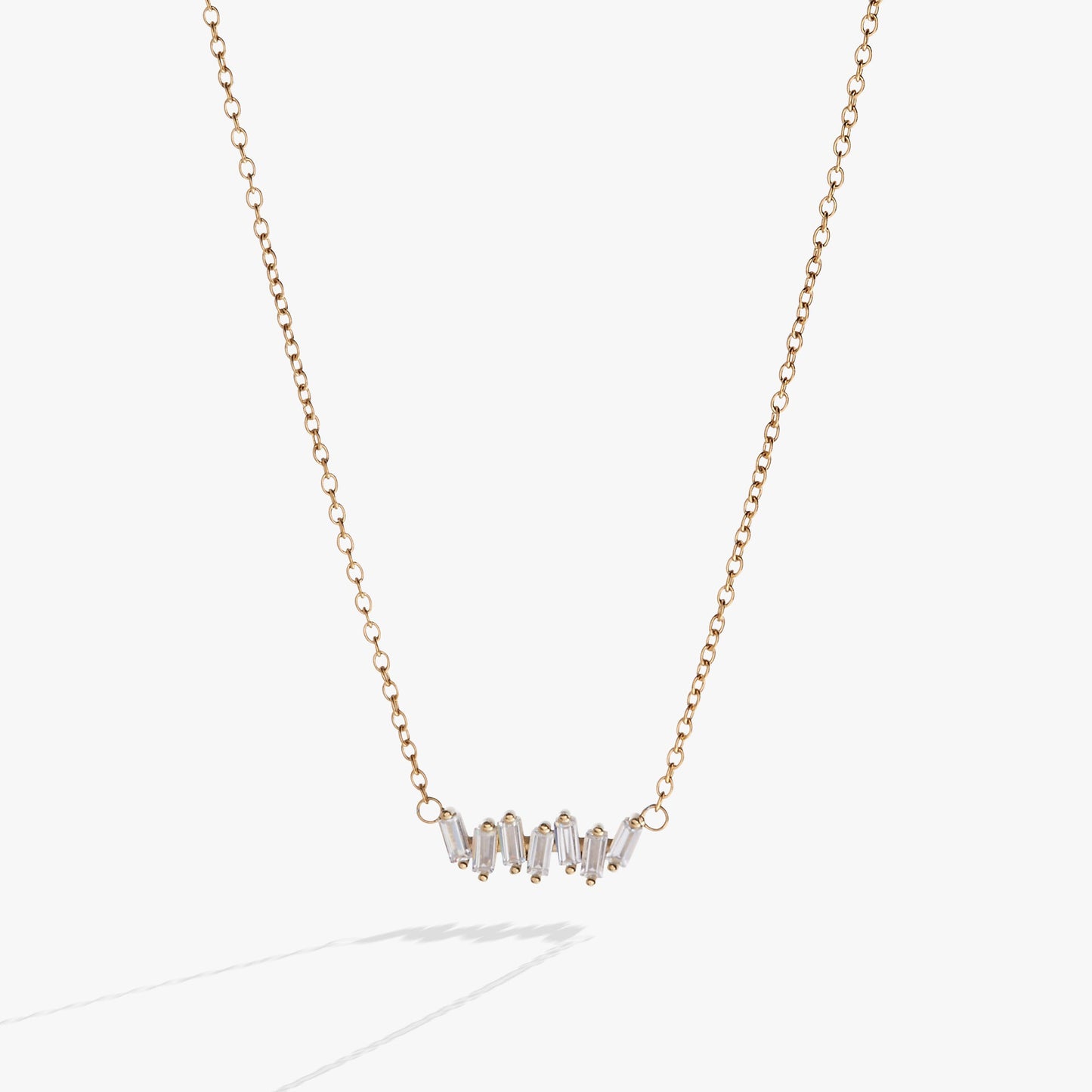 Baguette-necklace Stainless Steel Gold