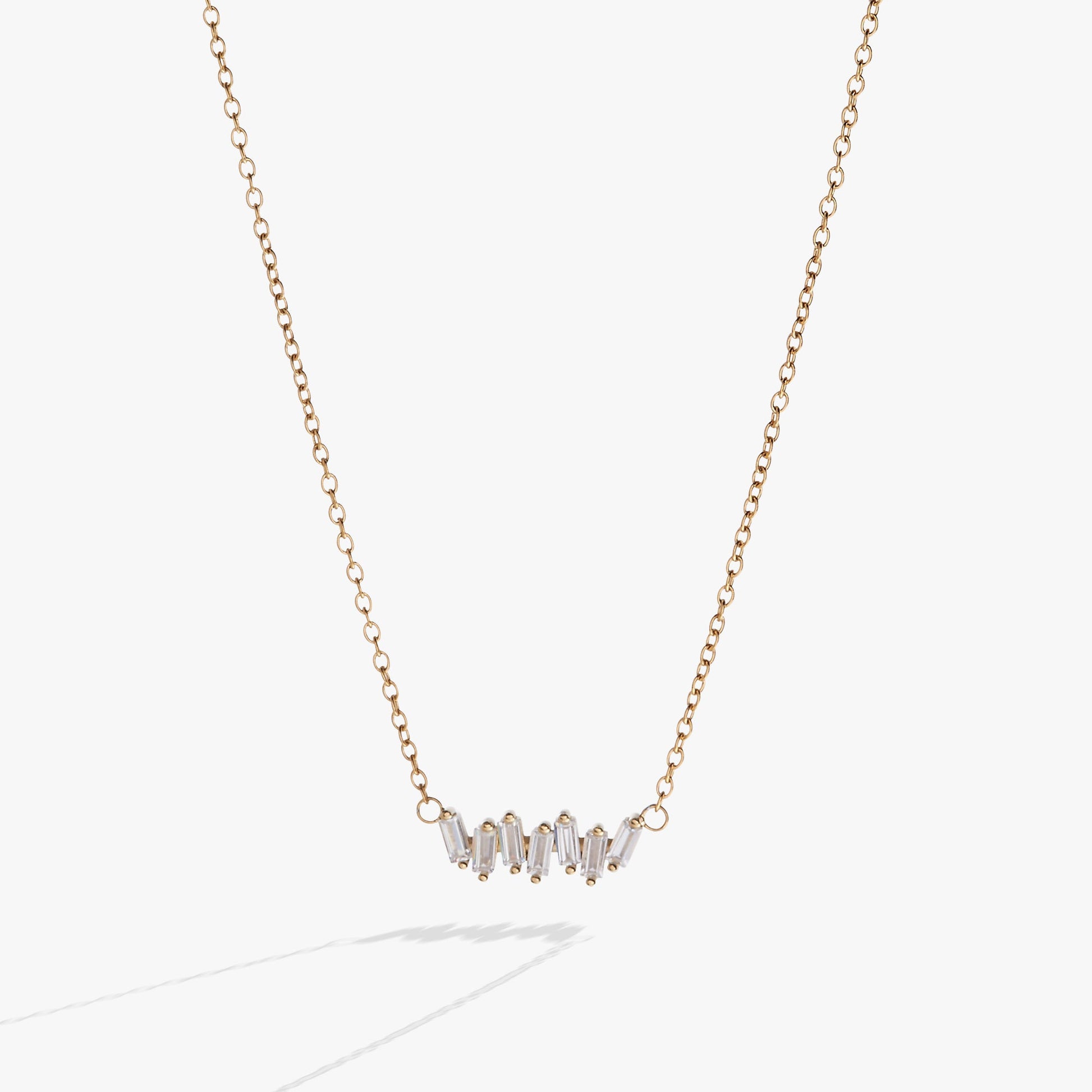 Baguette-necklace Stainless Steel Gold