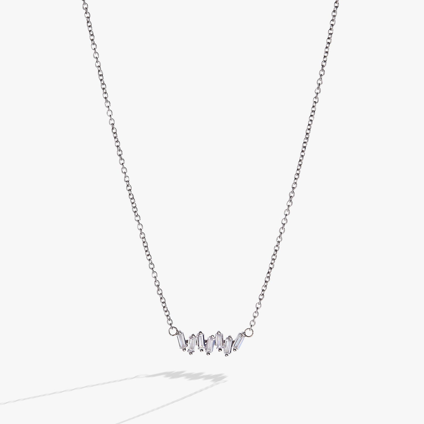 Baguette-necklace Stainless Steel Gold
