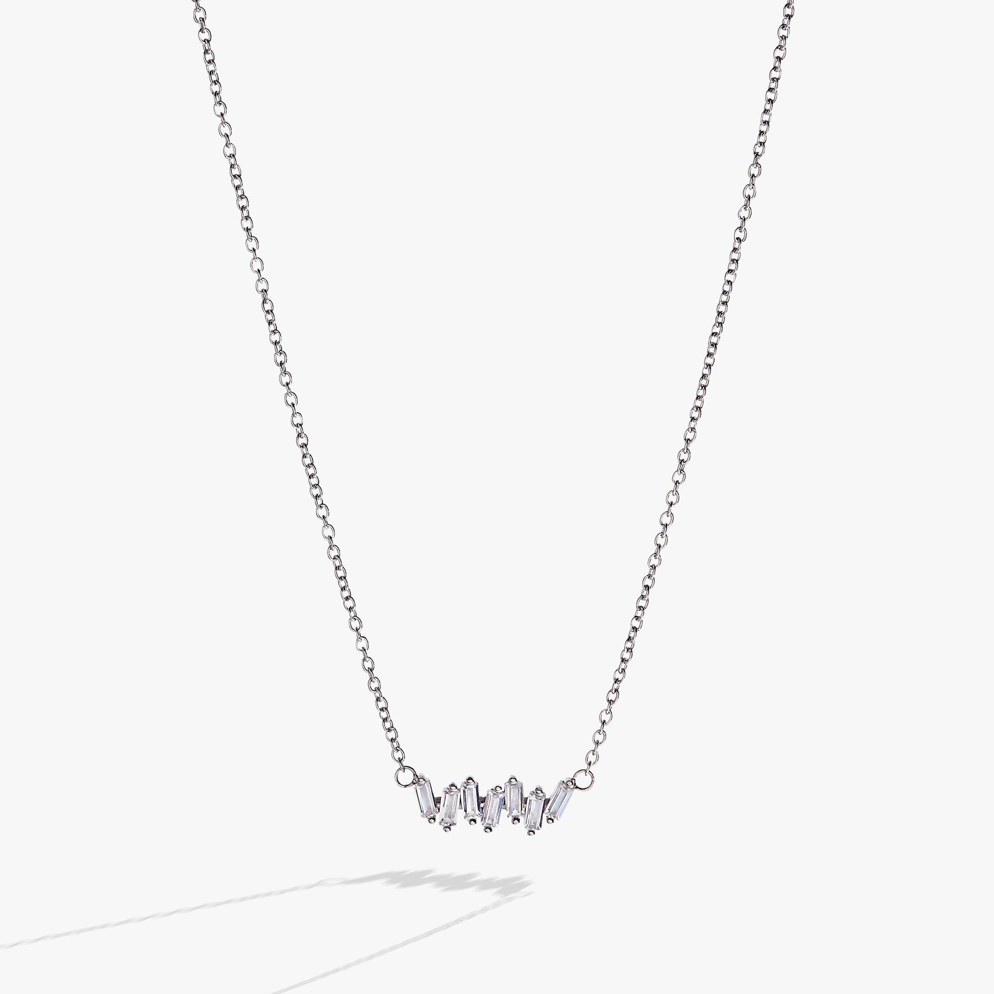 Baguette-necklace Stainless Steel Gold