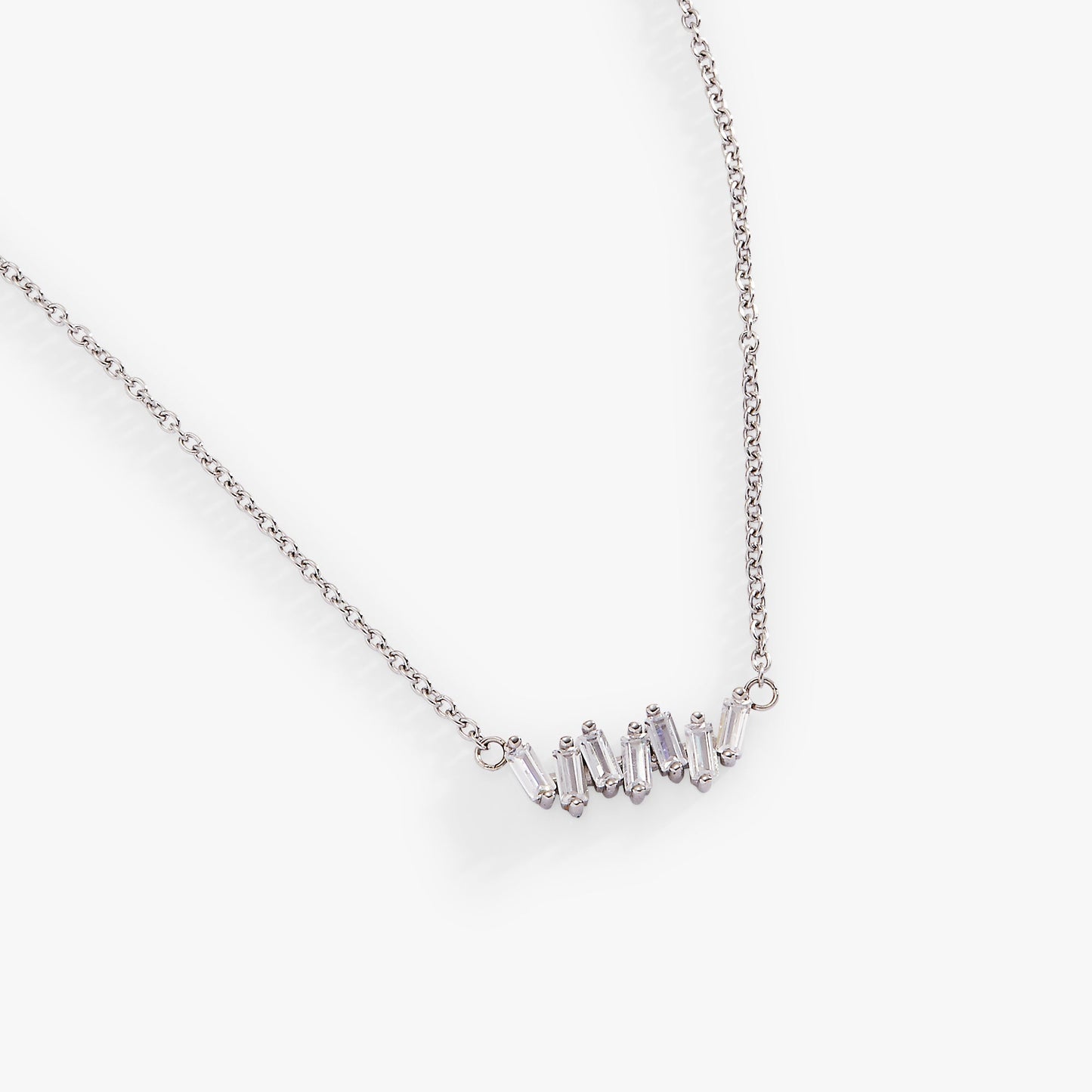 Baguette-necklace Stainless Steel Gold