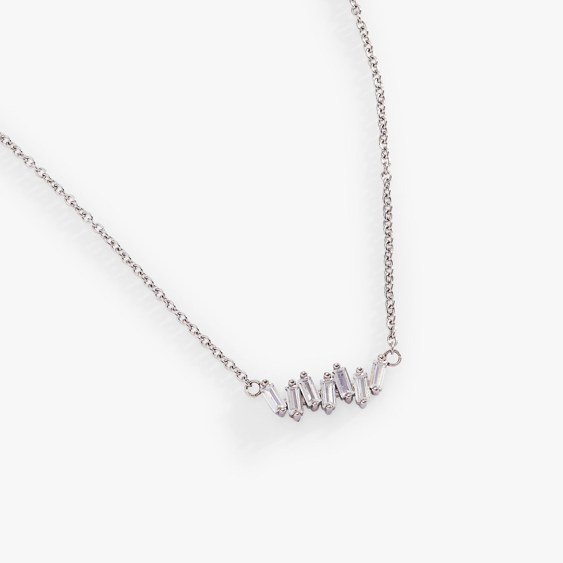 Baguette-necklace Stainless Steel Gold