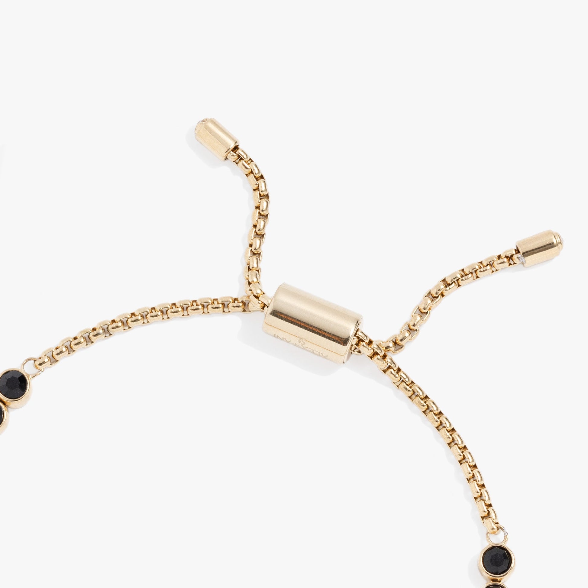 Jet Bolo Tennis Bracelet Stainless Steel  Gold