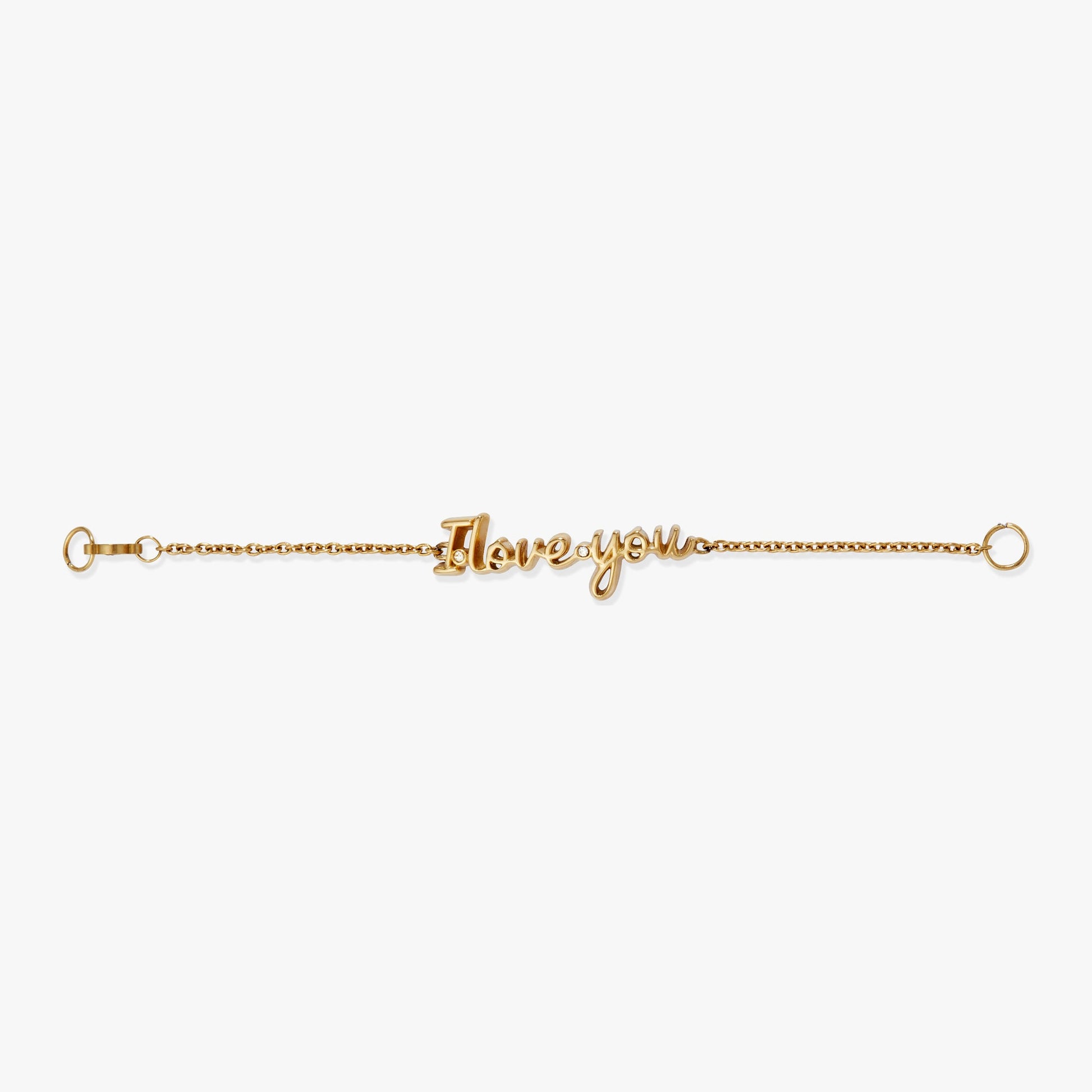 “I Love You” Strand Stainless Steel Gold