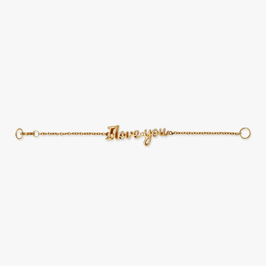 “I Love You” Strand Stainless Steel Gold
