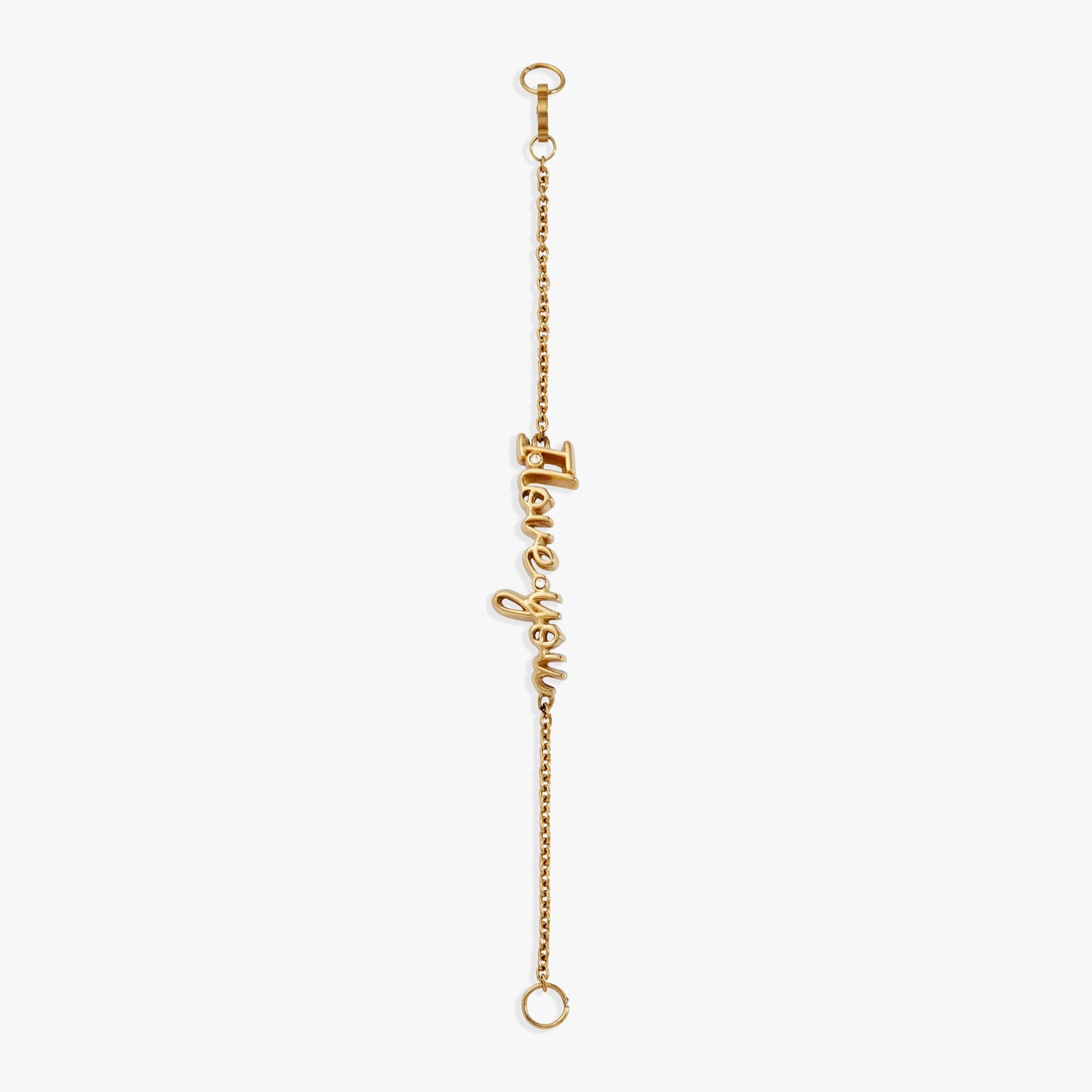“I Love You” Strand Stainless Steel Gold