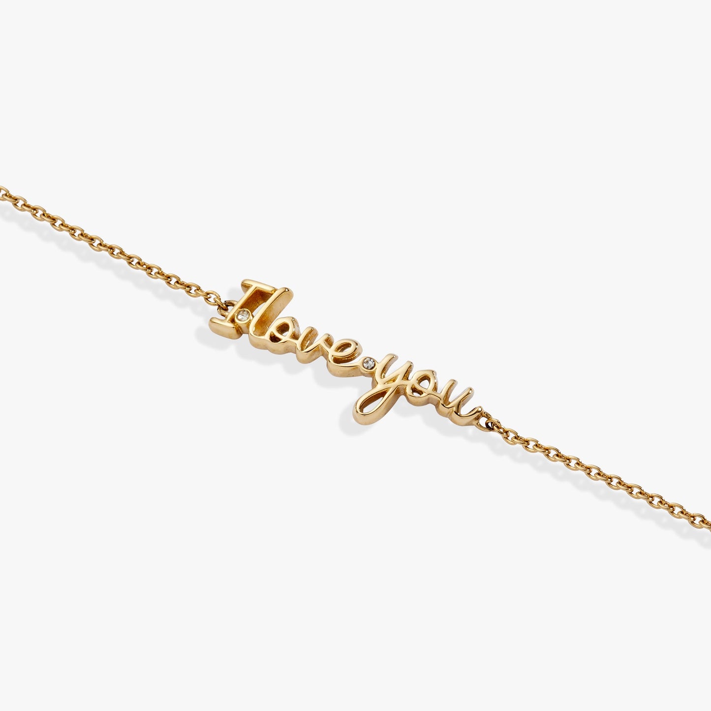 “I Love You” Strand Stainless Steel Gold