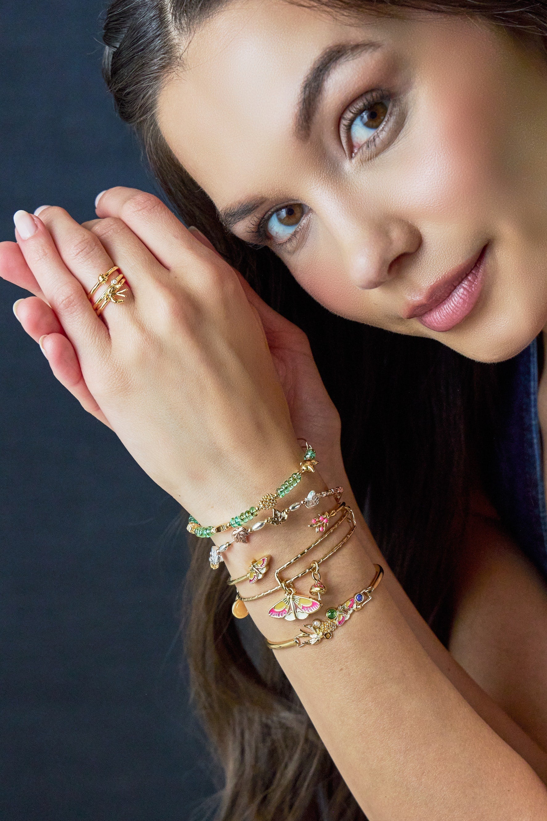Woodland Moth Flex Cuff Gold