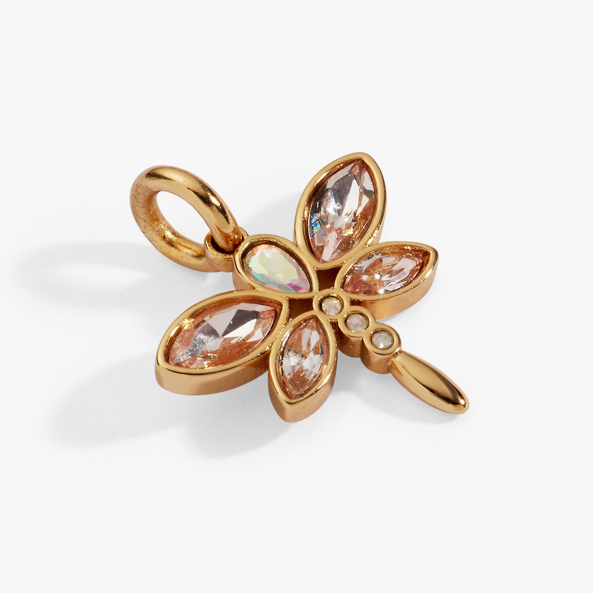 Crystal Dragonfly Interchangeable Charm Gold