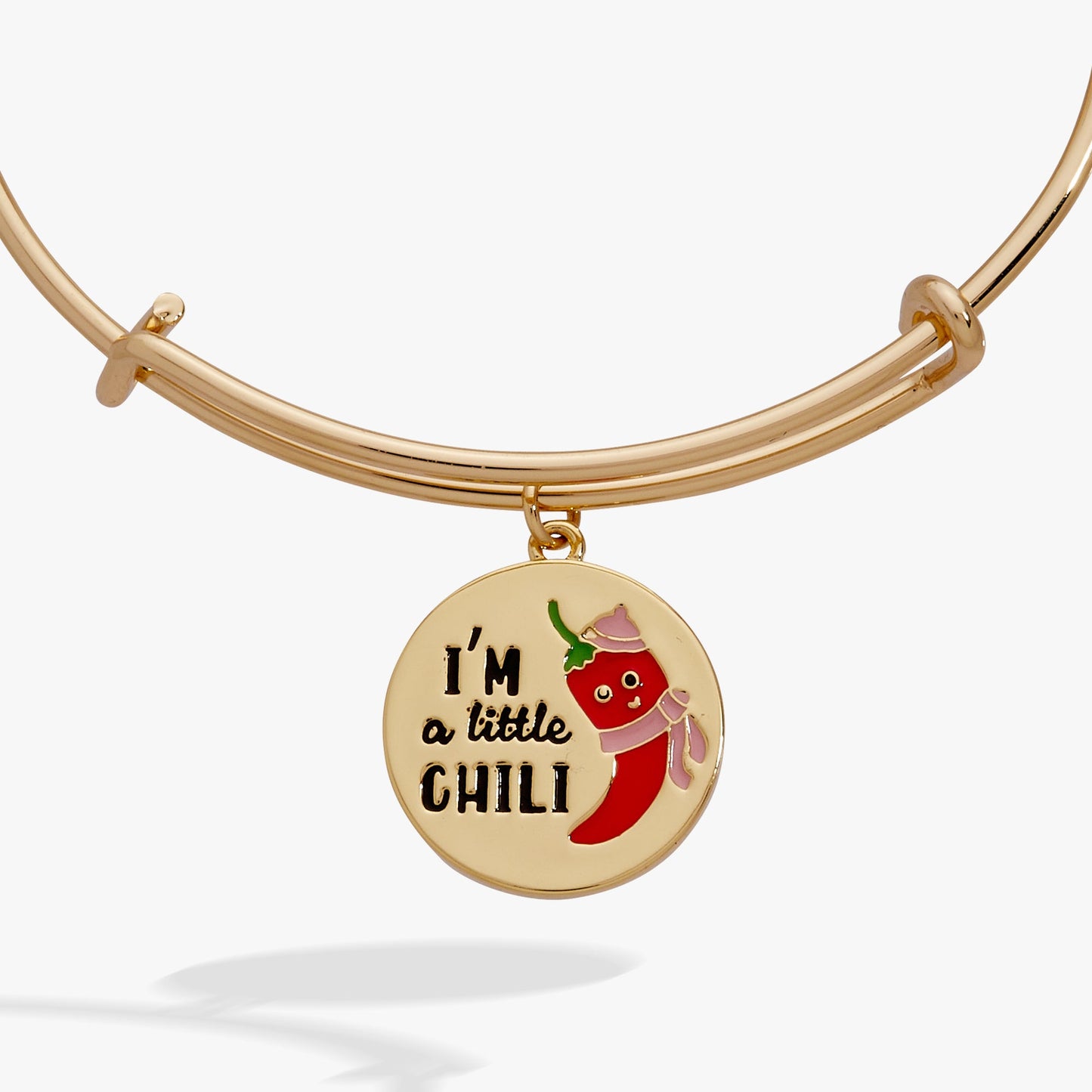 ‘I’m a Little Chili’ Charm Bangle Gold
