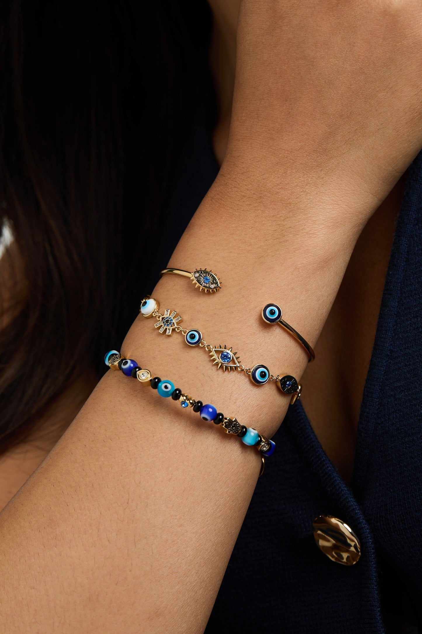 SOM - Evil Eye Flex cuff Gold